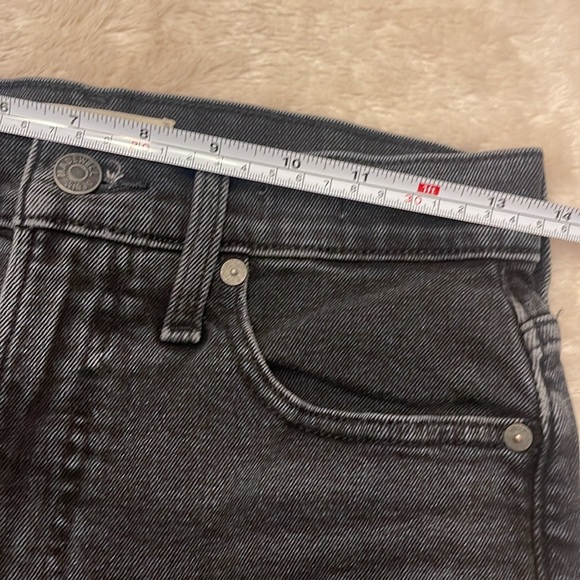 MADEWELL The Perfect Vintage Jean in Lunar Size 26 distressed knee in gray black - Picture 12 of 17